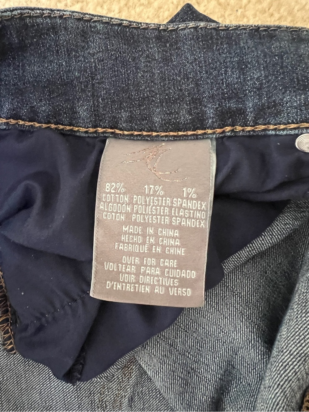 Melissa McCarthy Seven7 Women's Straight Leg Jeans in Indigo Blue - Picture 4 of 4
